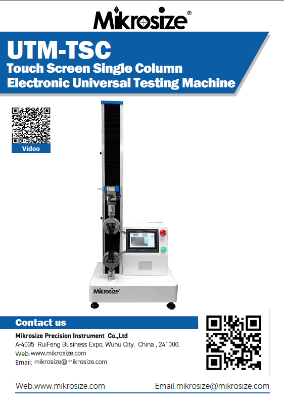 UTM-TSC Touch Screen Single Column Electronic Universal Testing Machine