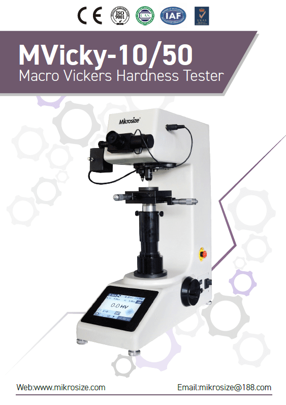 MVicky-10/50 Touch Screen Macro Vickers Hardness Tester
