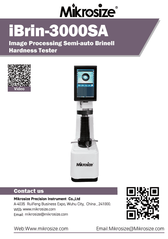 iBrin-3000SA Intelligent Semi-auto Brinell Hardness Tester