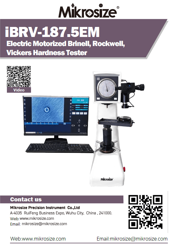 iBRV-187.5EM Electric Motorized Brinell Rockwell Vickers Hardness Tester