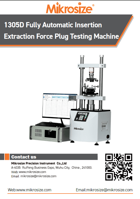 MS-1305D Insertion Extraction Force Plug Testing Machine
