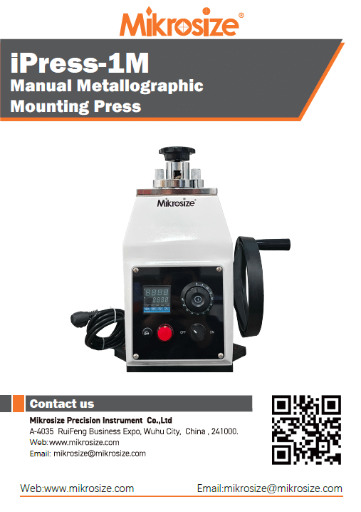 iPress-1M Manual Metallographic Mounting Press