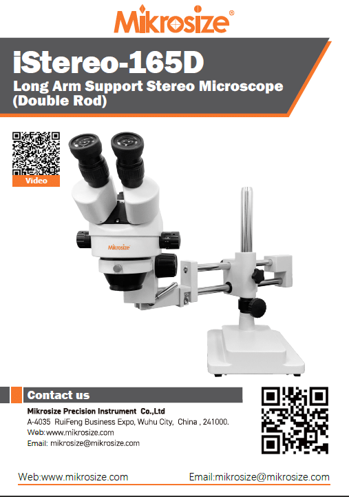 iStereo-165D Long Arm Support Stereo Microscope（Double Rod）