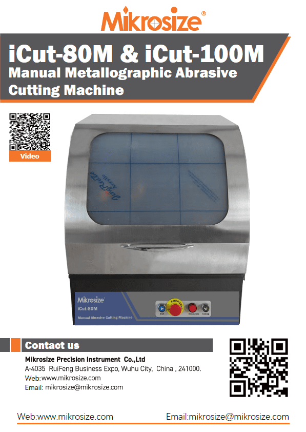 iCut-80M & iCut-100M Manual Metallographic Abrasive Cutting Machine