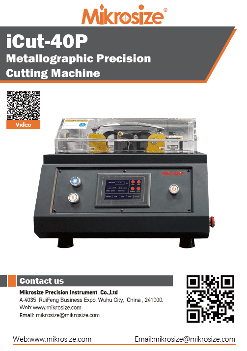 iCut-40P Metallographic Precision Flat-panel Cutting Machine