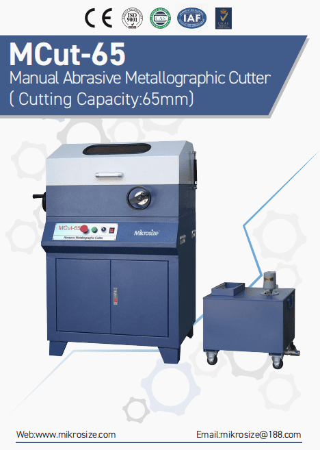 MCut-65 Manual Abrasive Metallographic Cutte