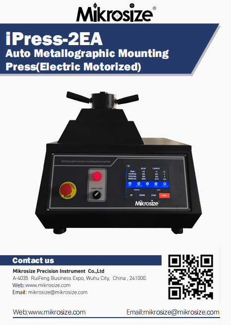 iPress-2EA Auto Metallographic Mounting Press(Electric Motorized)