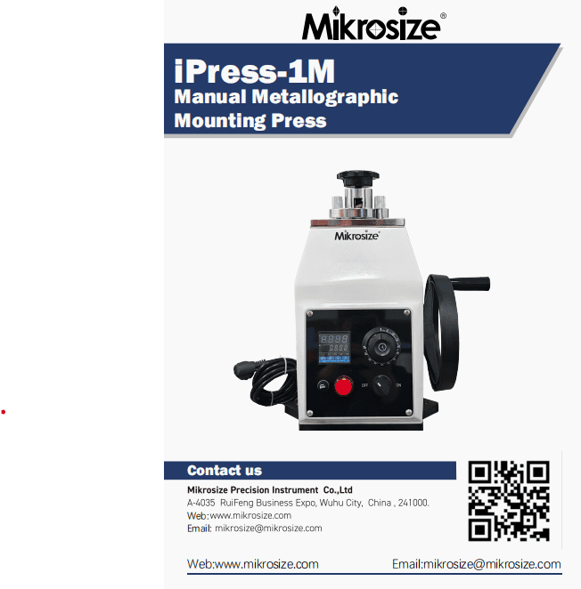 iPress-1M Manual Metallographic Mounting Press