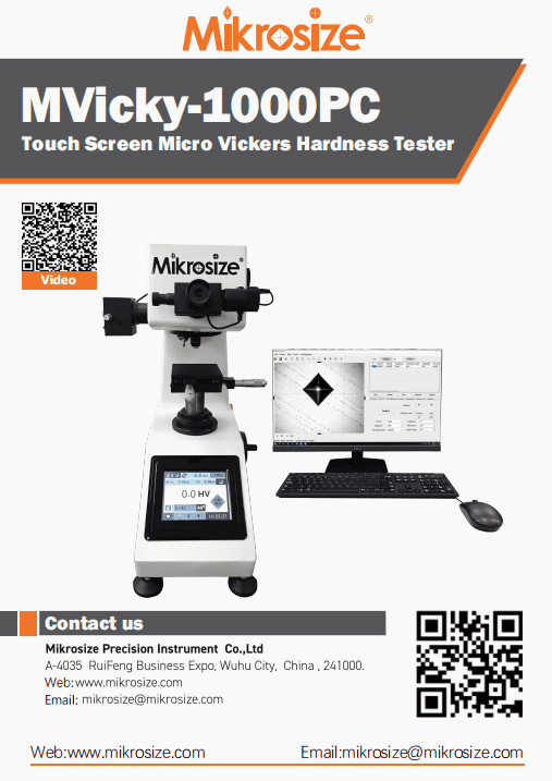 MVicky-1000PC Touch Screen Micro Vickers Hardness Tester