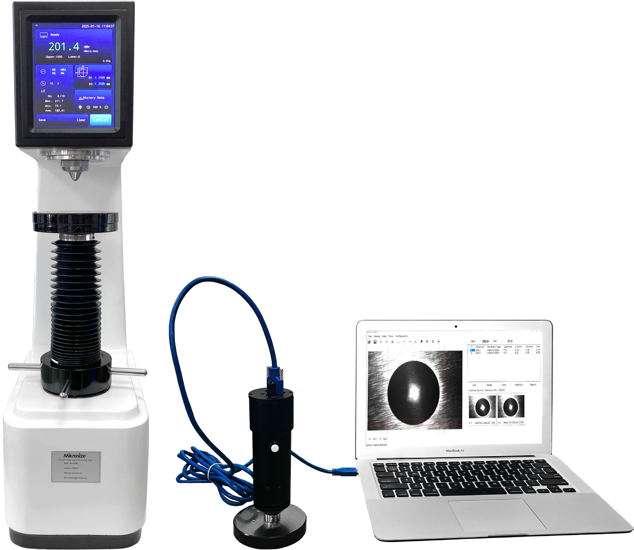 iBrin-3000EV Electronic Touch Screen Vision Brinell Hardness Tester