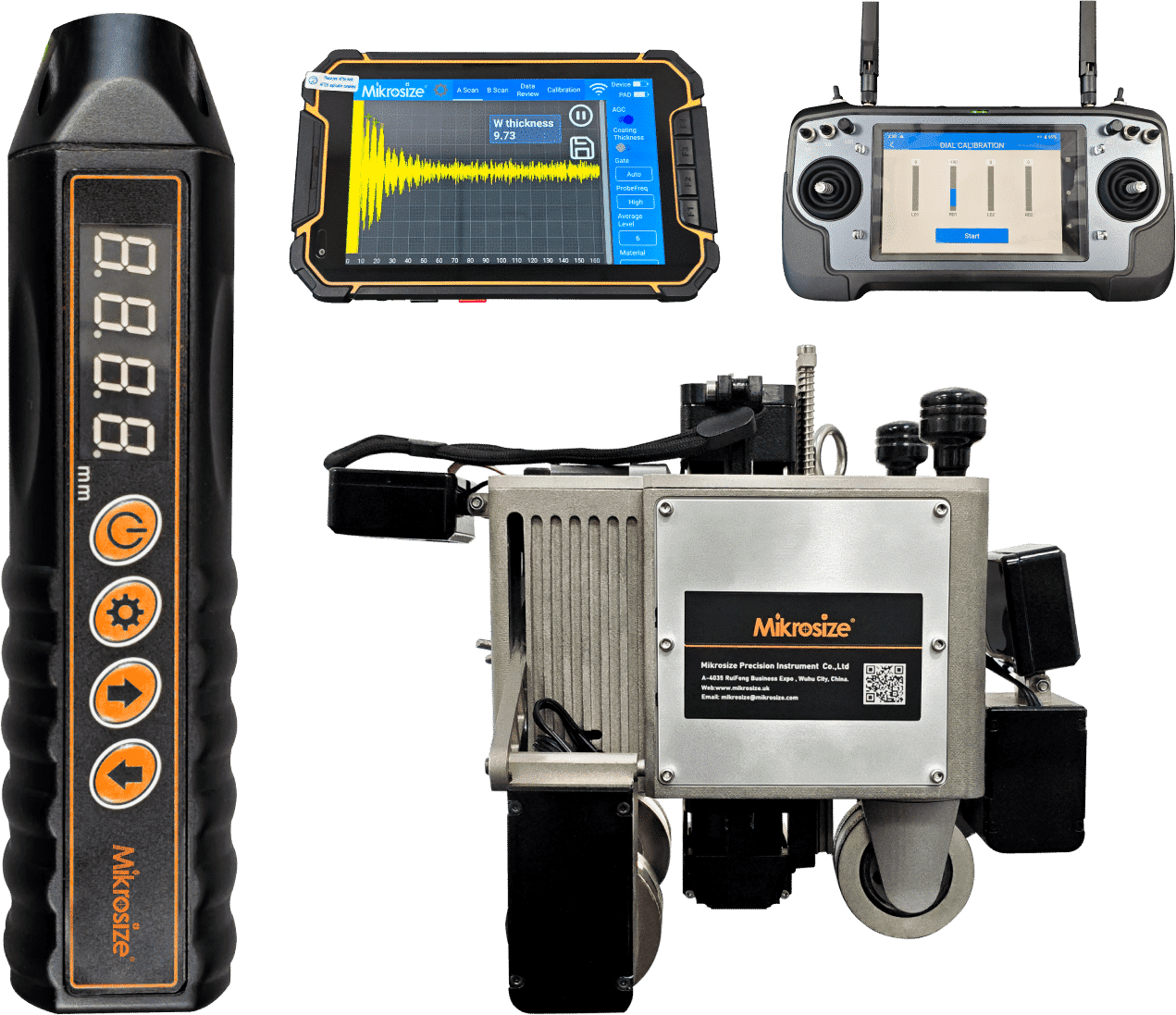 eThick-4000 Pen-Style EMAT Thickness Gauge and Crawler System